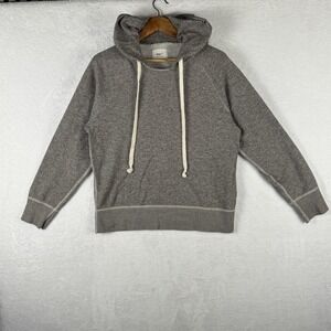 Gap Sweatshirt Hoodie Mens Medium Gray Knit Pullover 100% Cotton Raglan Casual